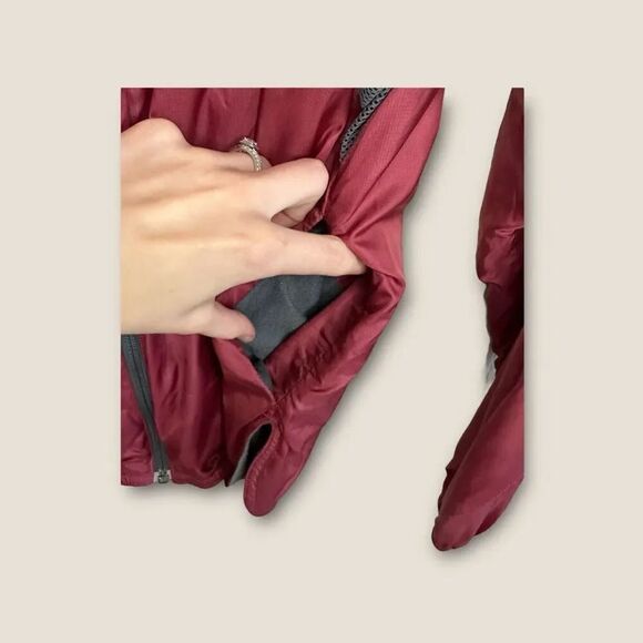 Marmot Coat Womens Sz Small Burgundy Fleece Lined Jacket Vented Lightweight - Picture 4 of 7